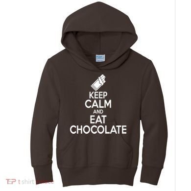 Keep Calm At Eat Chocolate Kids Hoodie