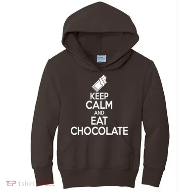Keep Calm At Eat Chocolate Kids Hoodie