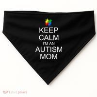 Keep Calm Autism Mom Awareness USA-Made Doggie Bandana thumb 0