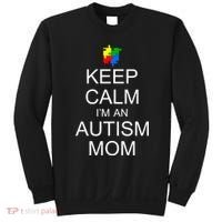 Keep Calm Autism Mom Awareness Sweatshirt thumb 0