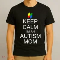 Keep Calm Autism Mom Awareness T-Shirt thumb 3