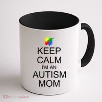 Keep Calm Autism Mom Awareness Coffee Mug thumb 1