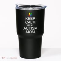 Keep Calm Autism Mom Awareness Tumbler thumb 0