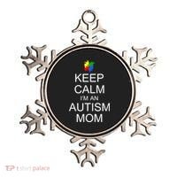 Keep Calm Autism Mom Awareness Ornament thumb 0