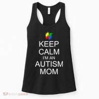 Keep Calm Autism Mom Awareness Women's Tank Top thumb 0