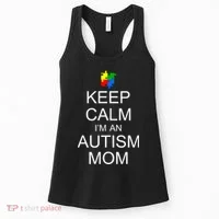 Keep Calm Autism Mom Awareness Women's Tank Top thumb 0