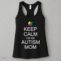 Keep Calm Autism Mom Awareness Women's Tank Top thumb 3