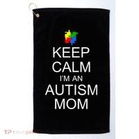 Keep Calm Autism Mom Awareness Golf Towel thumb 0