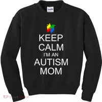 Keep Calm Autism Mom Awareness Kids Sweatshirt thumb 0