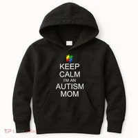 Keep Calm Autism Mom Awareness Kids Hoodie thumb 0