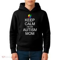 Keep Calm Autism Mom Awareness Kids Hoodie thumb 4