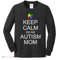 Keep Calm Autism Mom Awareness Kids Long Sleeve Shirt thumb 0