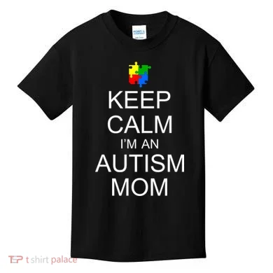 Keep Calm Autism Mom Awareness Kids T-Shirt