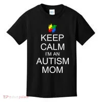 Keep Calm Autism Mom Awareness Kids T-Shirt thumb 0