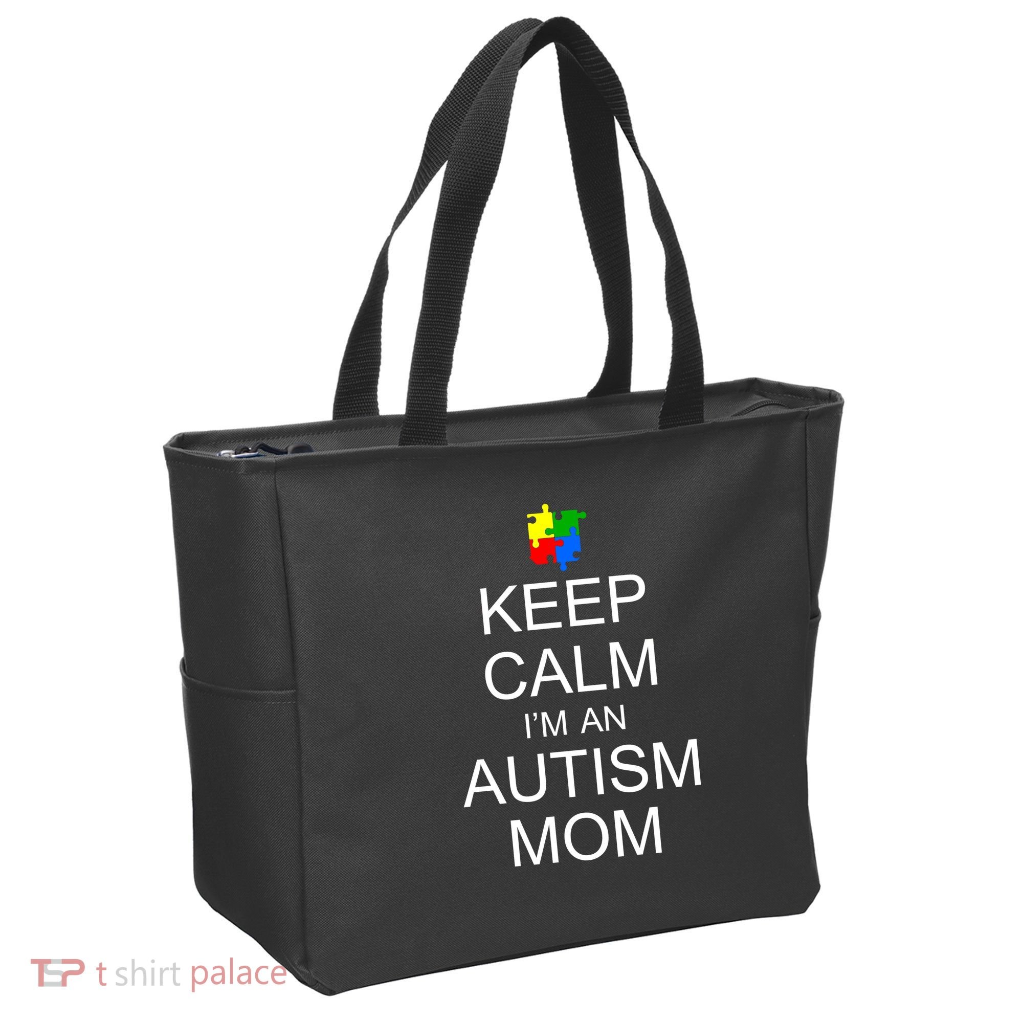 Keep Calm Autism Mom Awareness Bag
