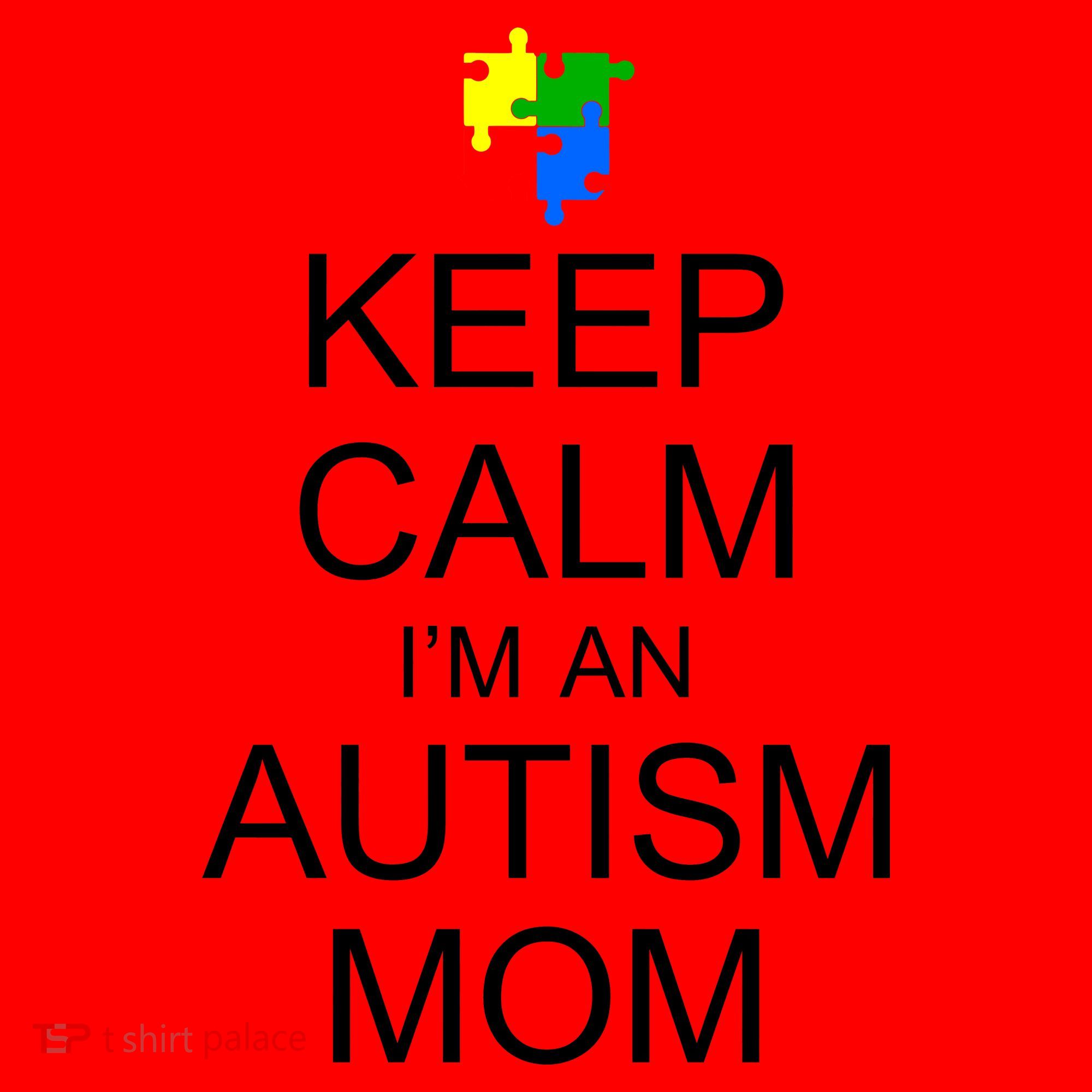 Keep Calm Autism Mom Awareness Santa Hat