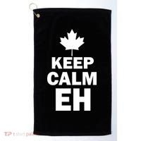 Keep Calm EH Funny Canadian  Golf Towel thumb 0
