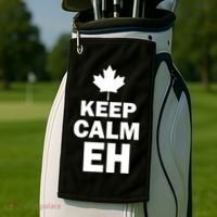 Keep Calm EH Funny Canadian  Golf Towel thumb 2