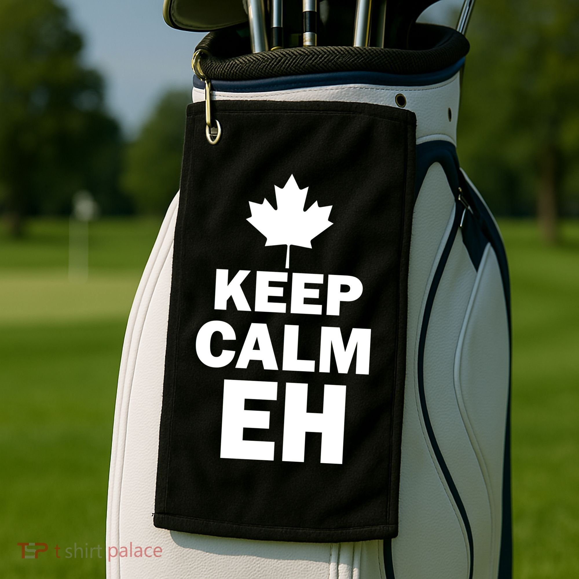 Keep Calm EH Funny Canadian  Golf Towel