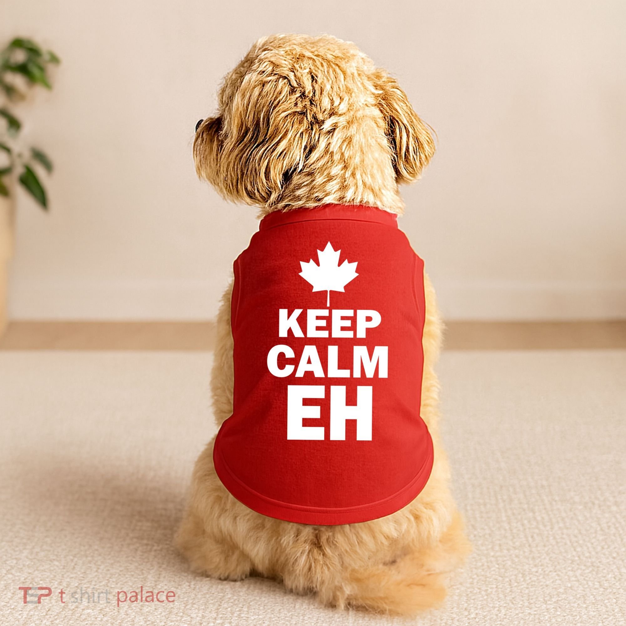 Keep Calm EH Funny Canadian  Doggie Tank