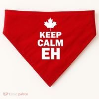 Keep Calm EH Funny Canadian  USA-Made Doggie Bandana thumb 0