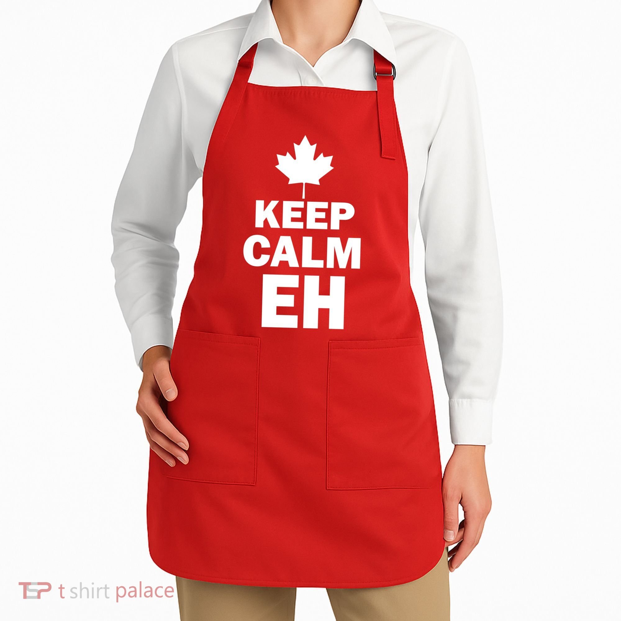 Keep Calm EH Funny Canadian  Apron