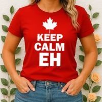 Keep Calm EH Funny Canadian  Women's T-Shirt thumb 2