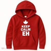 Keep Calm EH Funny Canadian  Kids Hoodie thumb 0