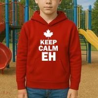 Keep Calm EH Funny Canadian  Kids Hoodie thumb 2