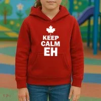 Keep Calm EH Funny Canadian  Kids Hoodie thumb 3