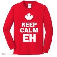 Keep Calm EH Funny Canadian  Kids Long Sleeve Shirt thumb 0