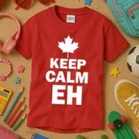 Keep Calm EH Funny Canadian  Kids T-Shirt thumb 3