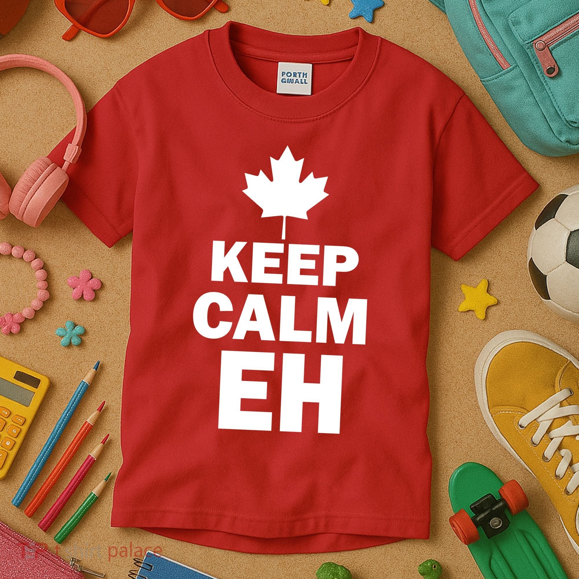 Keep Calm EH Funny Canadian  Kids T-Shirt