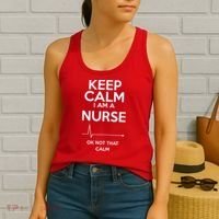 Keep Calm I Am A Nurse Pk Not That Calm Women's Tank Top thumb 2