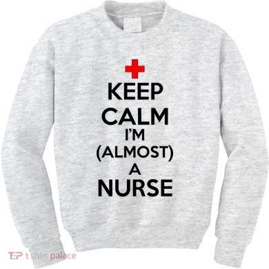 Keep Calm I'm Almost A Nurse Kids Sweatshirt
