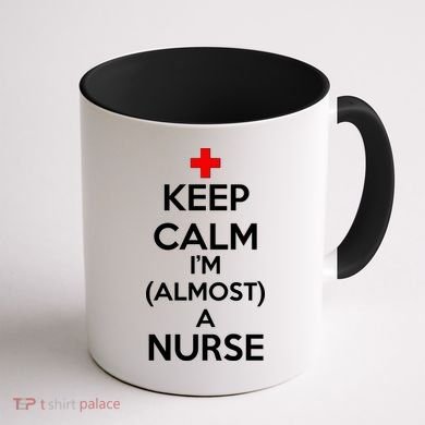 Keep Calm I'm Almost A Nurse Coffee Mug back