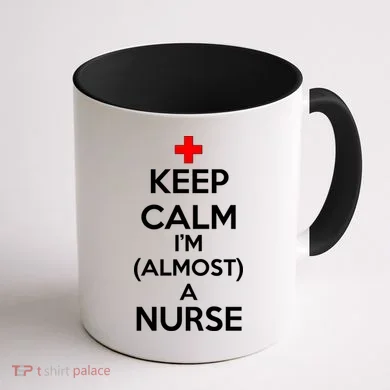 Keep Calm I'm Almost A Nurse Coffee Mug back