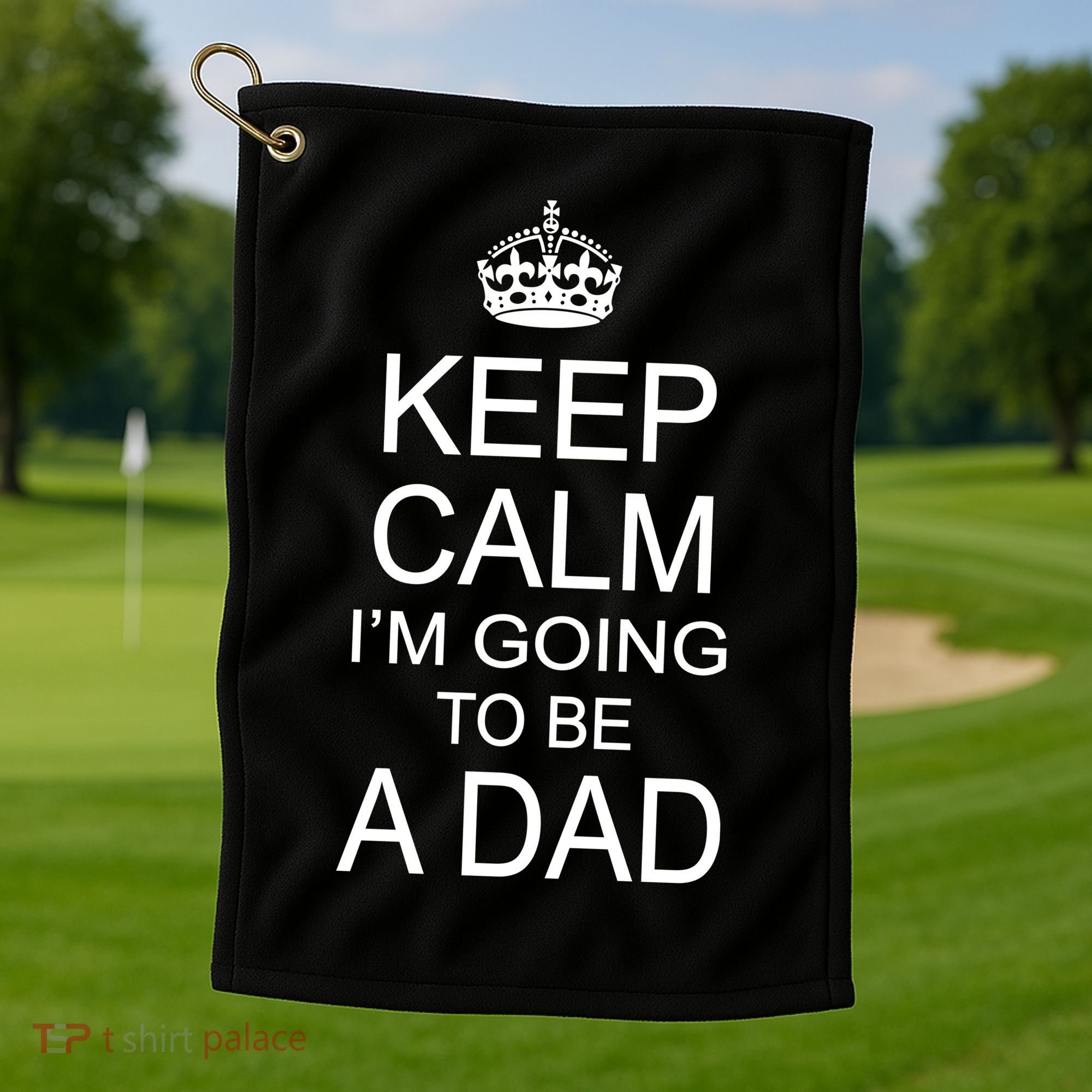 Keep Calm I'm Going to be a Dad Father Golf Towel