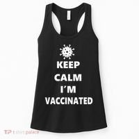 Keep Calm I'm Vaccinated Women's Tank Top thumb 0