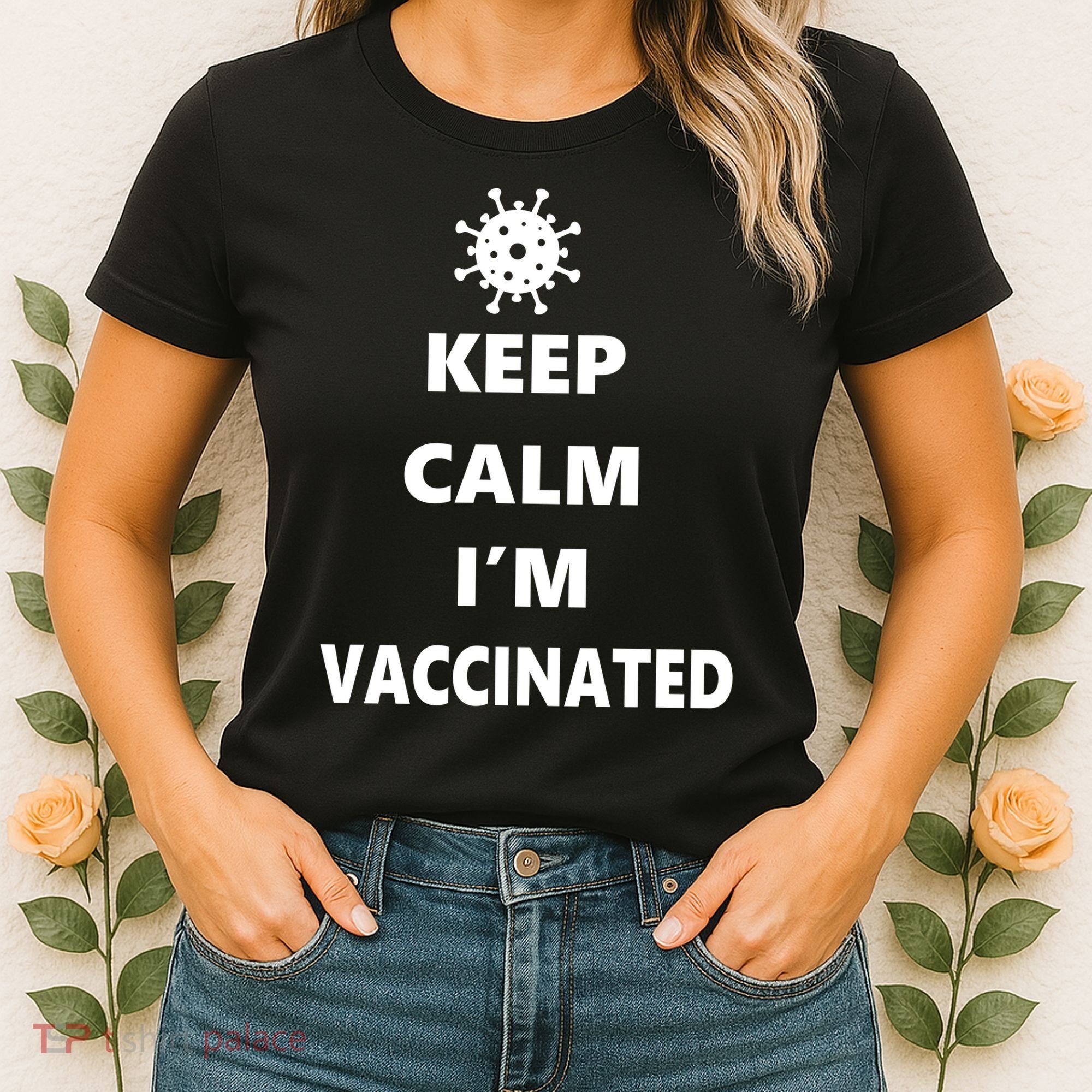 Keep Calm I'm Vaccinated Women's T-Shirt