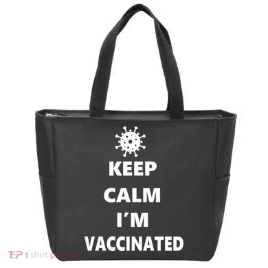 Keep Calm I'm Vaccinated Tote Bag