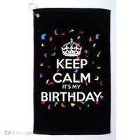Keep Calm It s My Birthday Golf Towel thumb 0
