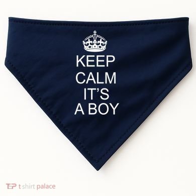 Keep Calm It's A Boy USA-Made Doggie Bandana