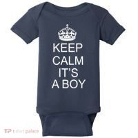Keep Calm It's A Boy Baby Bodysuit thumb 0