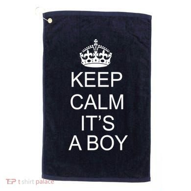 Keep Calm It's A Boy Golf Towel