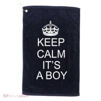 Keep Calm It's A Boy Golf Towel thumb 0