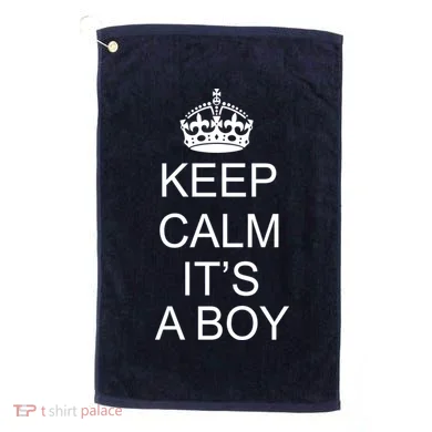 Keep Calm It's A Boy Golf Towel
