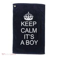 Keep Calm It's A Boy Golf Towel thumb 0