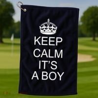 Keep Calm It's A Boy Golf Towel thumb 1