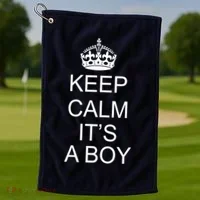 Keep Calm It's A Boy Golf Towel thumb 1